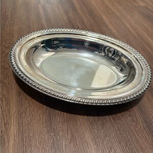 Ornate Silver Oval Tray